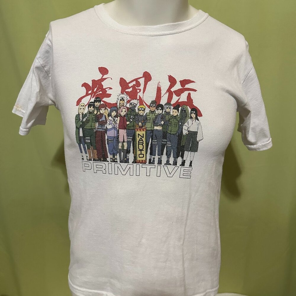Naruto x Primitive 2007 Kid's White T Shirt Large